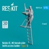 RESKIT RSF72-0063 Rafale (C, M) female pilot (with access ladder - type 1) (1 pcs) (3D Printed) (1/72)